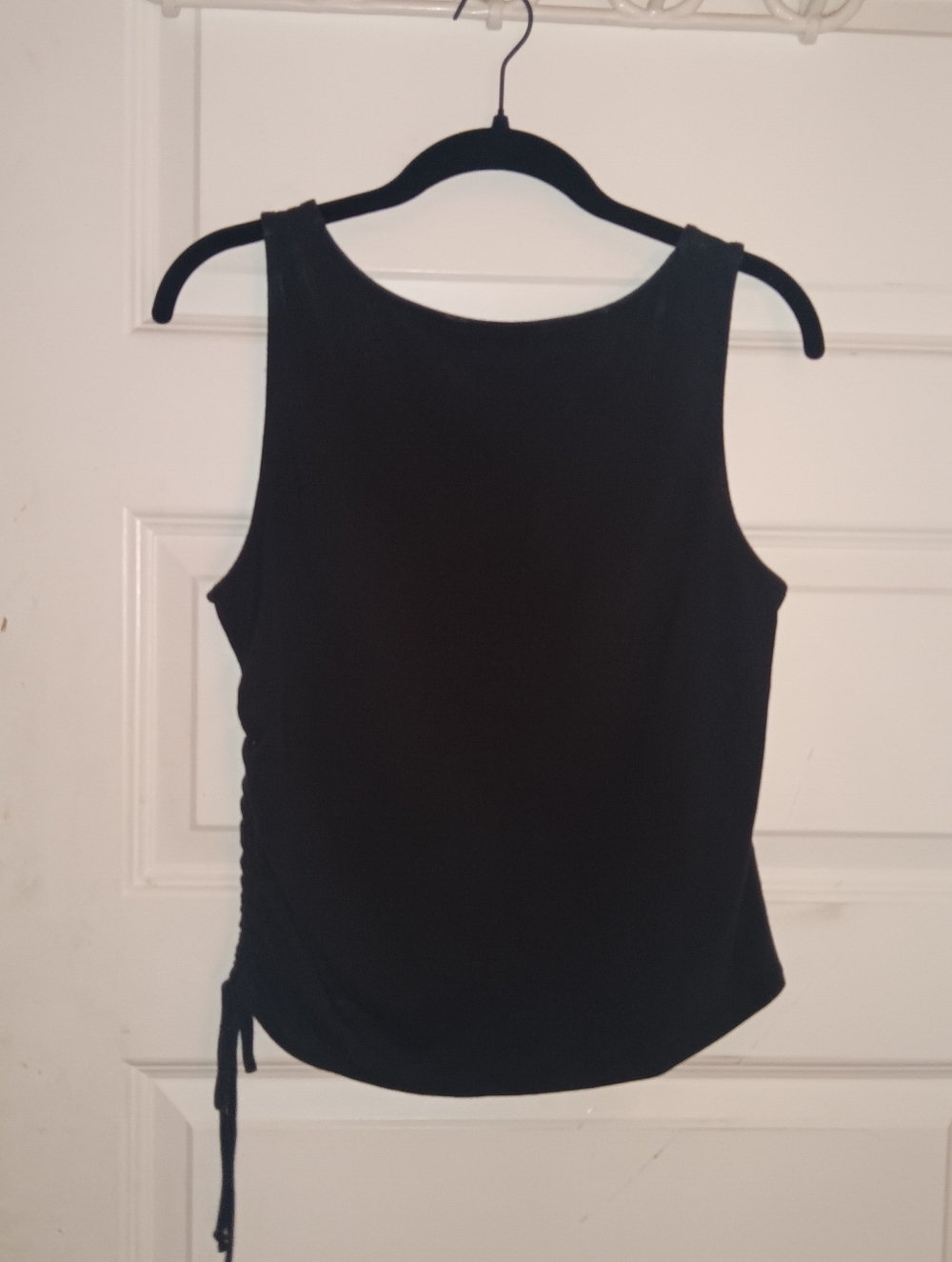 wild fable Black Tank Top with Side Drawstring